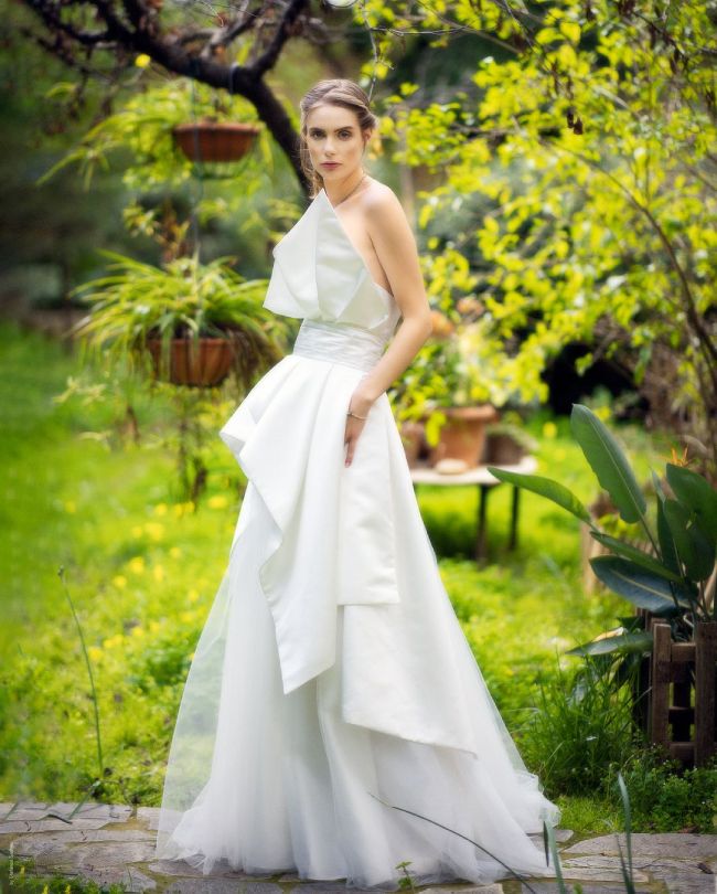 swan wedding dress