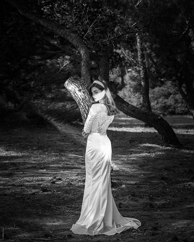 royal wedding dress blackandwhite